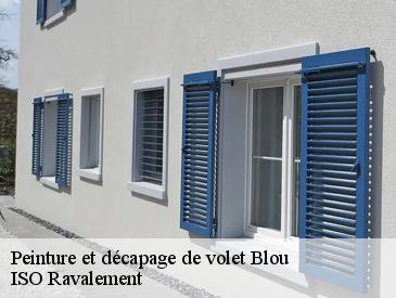 Peinture et décapage de volet blou-49160